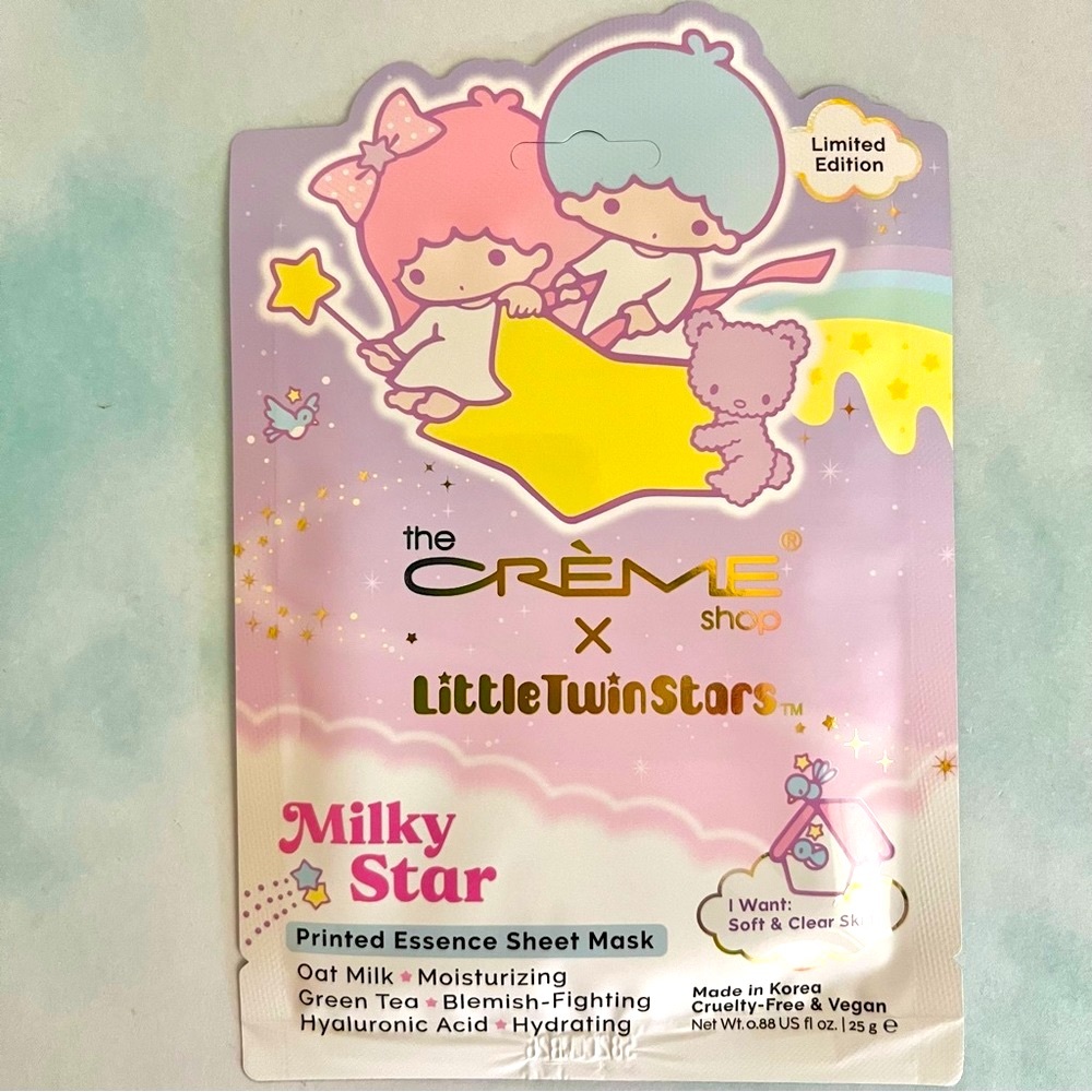 Crème Shop x Little Twin Stars Milky Star Sheet Mask NEW!